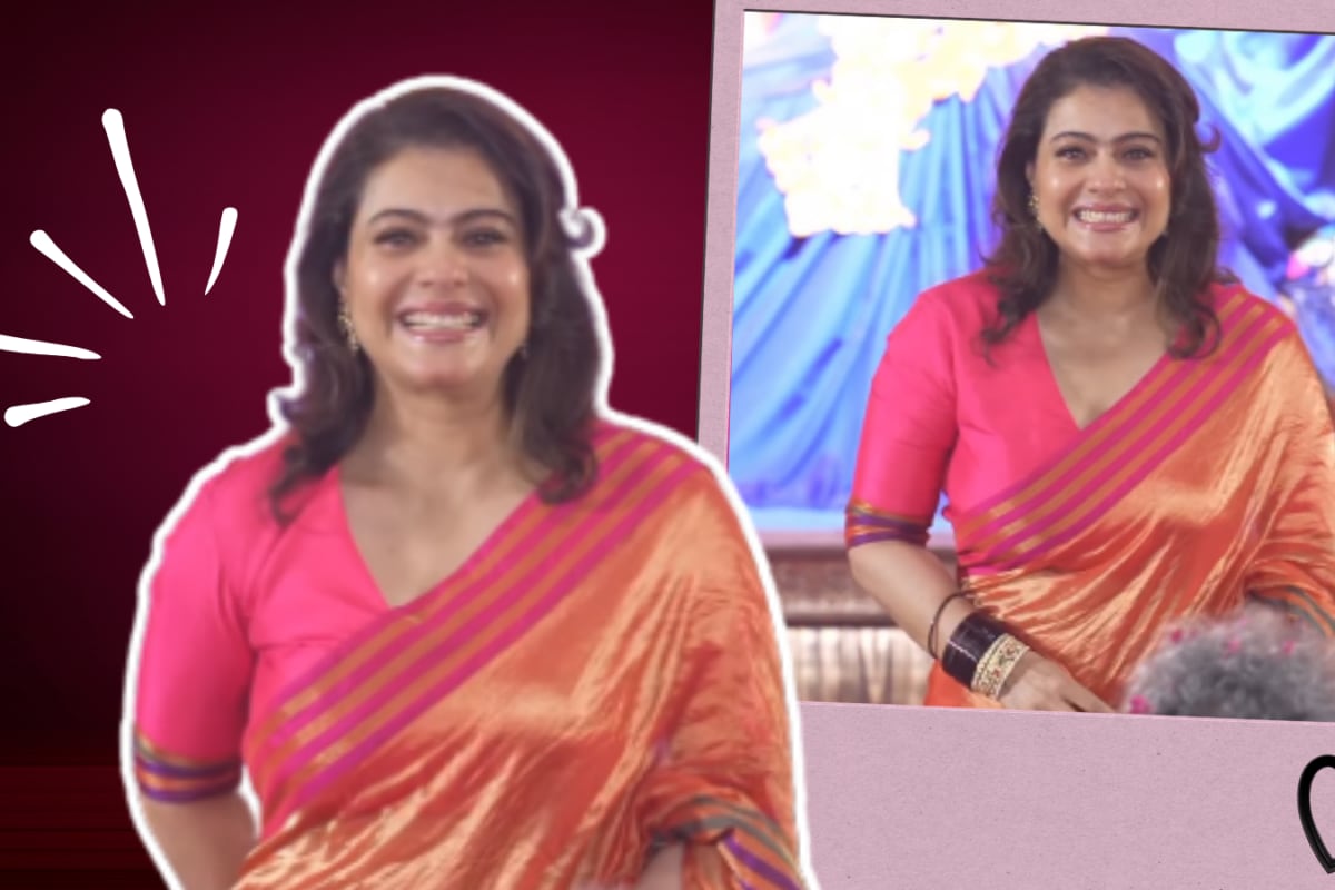 Kajol Kicks Off Mukherjee Bari Pujo In A Fiery Orange Saree As Maha Shashthi Festivities Begin