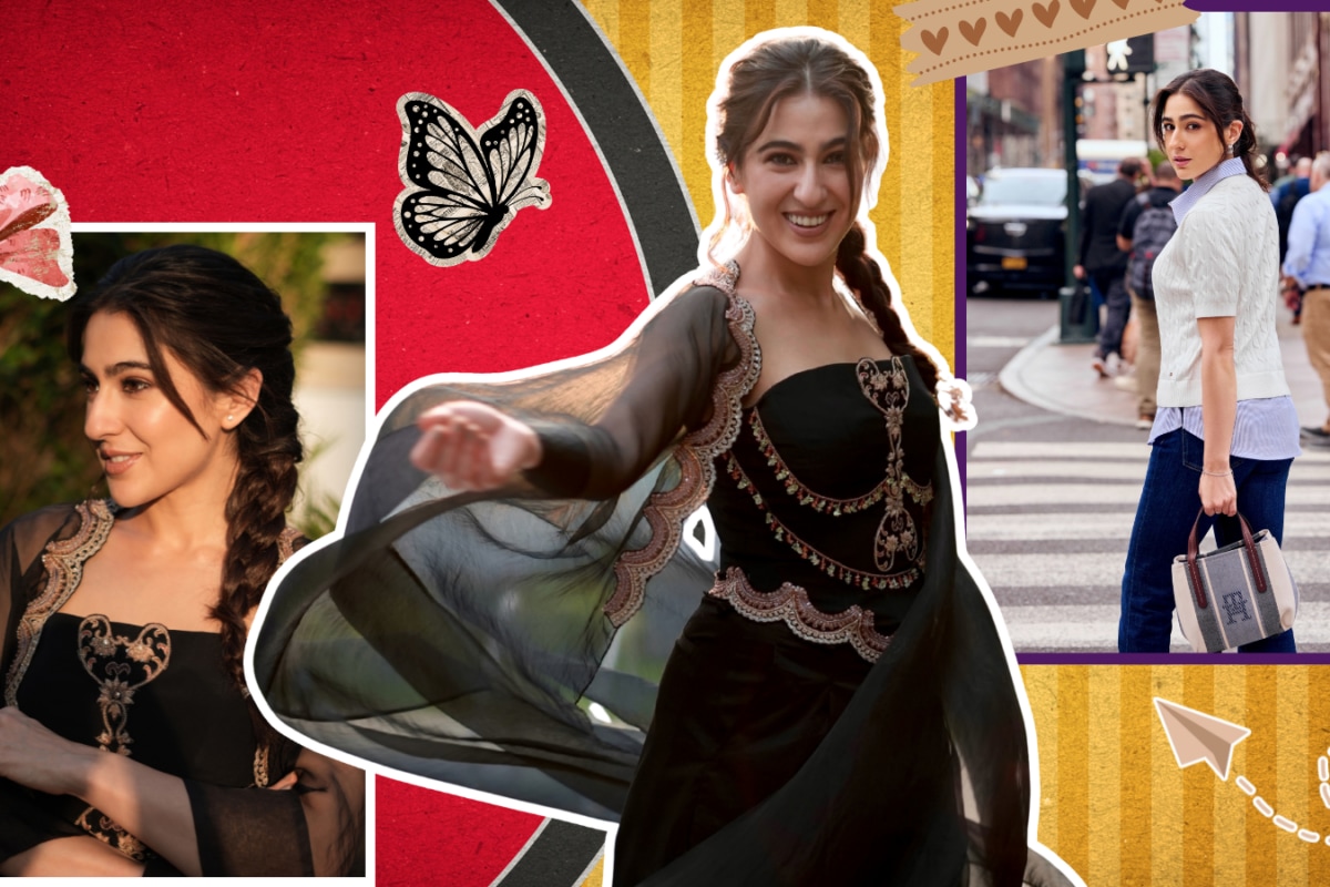 Sara Ali Khan Serves Ethnic Glam In Black Embroidered Fit For 'Udta Teer' Promotions, Goes Preppy In Tommy Hilfiger