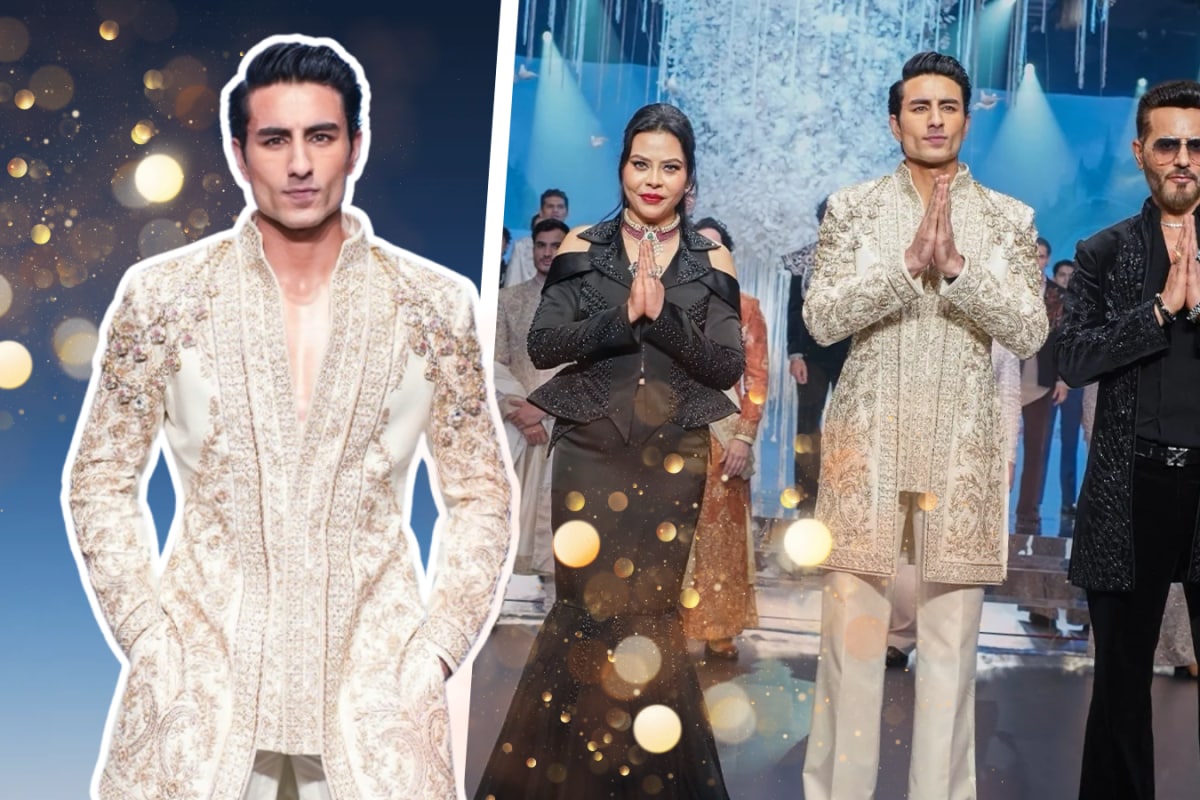 Ibrahim Ali Khan Brings Royal-Core Drama In An Ivory Embroidered Ensemble By Bharat And Reshma