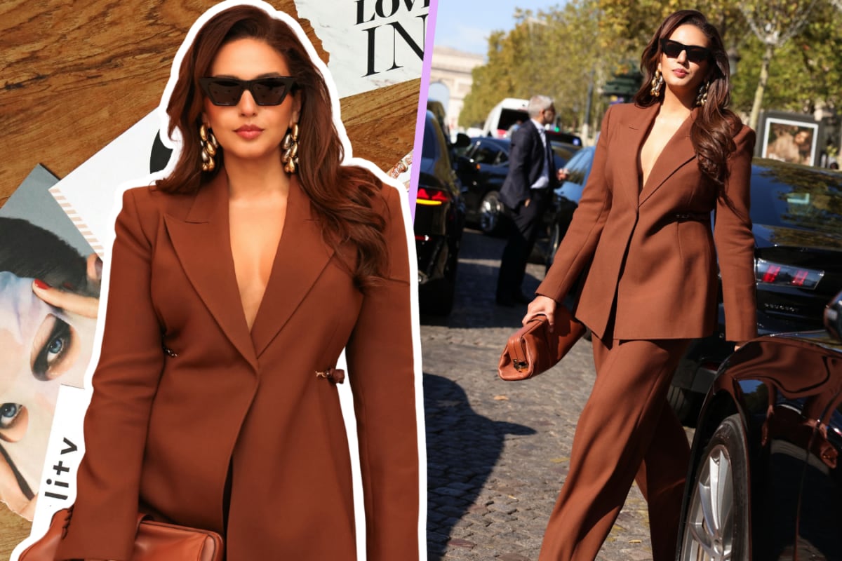 Huma Qureshi Brings A Sultry Twist To Power Dressing In Chocolate-Brown Gabriela Hearst Suit