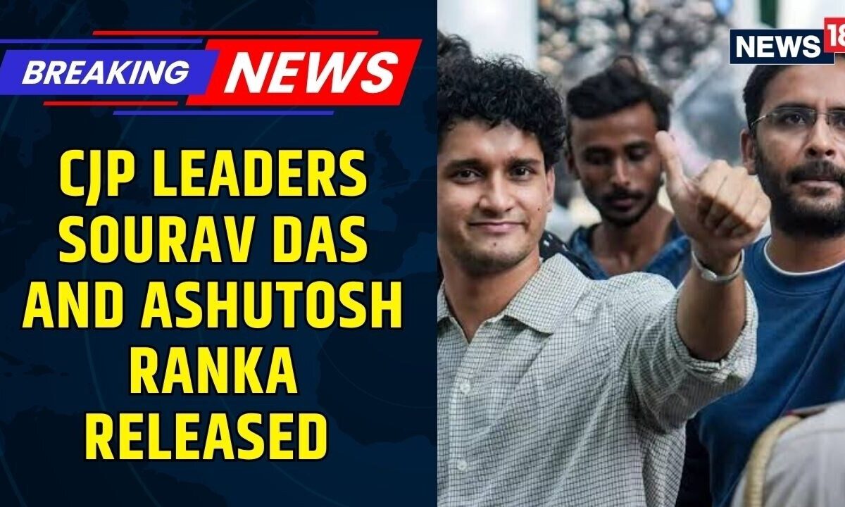 CJP’s Saurav Das, Ashutosh Ranka Released After 7-Day Judicial Custody In Trespassing Case | News18