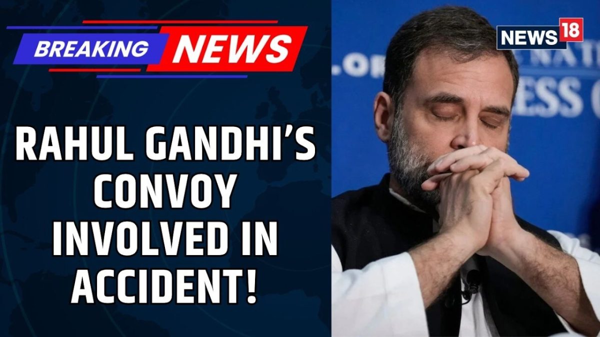 Rahul Gandhi’s Convoy Collides Near Sultanpur | En Route to Court | Purvanchal Expressway | News18