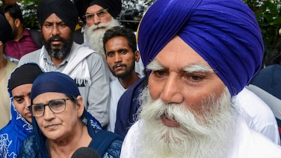 Tarsem Singh, father of radical Sikh preacher and independent MP Amritpal Singh. File pic/PTI