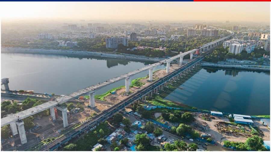 The Bridge Is As Tall As A 12-Storey BuildingThe Sabarmati River bridge rises 36 metres, or approximately 118 feet, above the ground. This makes it comparable in height to a 12-storey building. Its height is linked to the need to provide sufficient clearance above existing railway infrastructure in the area. The structure is a significant part of the engineering work being undertaken for the Mumbai-Ahmedabad high-speed rail corridor.