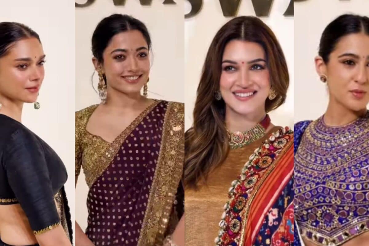 Kriti Sanon’s Mirror-Work Dupatta To Rashmika Mandanna’s Silk Saree, Bollywood Goes All Out On Indian Craft At Swadesh Anniversary
