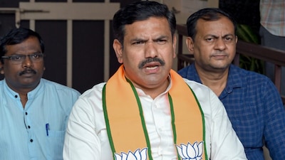 BJP Karnataka president and MLA BY Vijayendra addresses media during the party's SIR mass campaign. (PTI Photo)