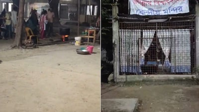The Jamaat-led cow slaughter event was announced as a "protest" against university restrictions on animal slaughter near a campus temple, after Hindu students objected to beef khichdi being cooked nearby. (IMAGE: X)