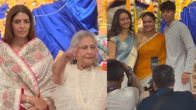 Kajol Hugs Jaya Bachchan At Durga Puja Pandal, Sweetly Fixes Her Hair In Viral Video