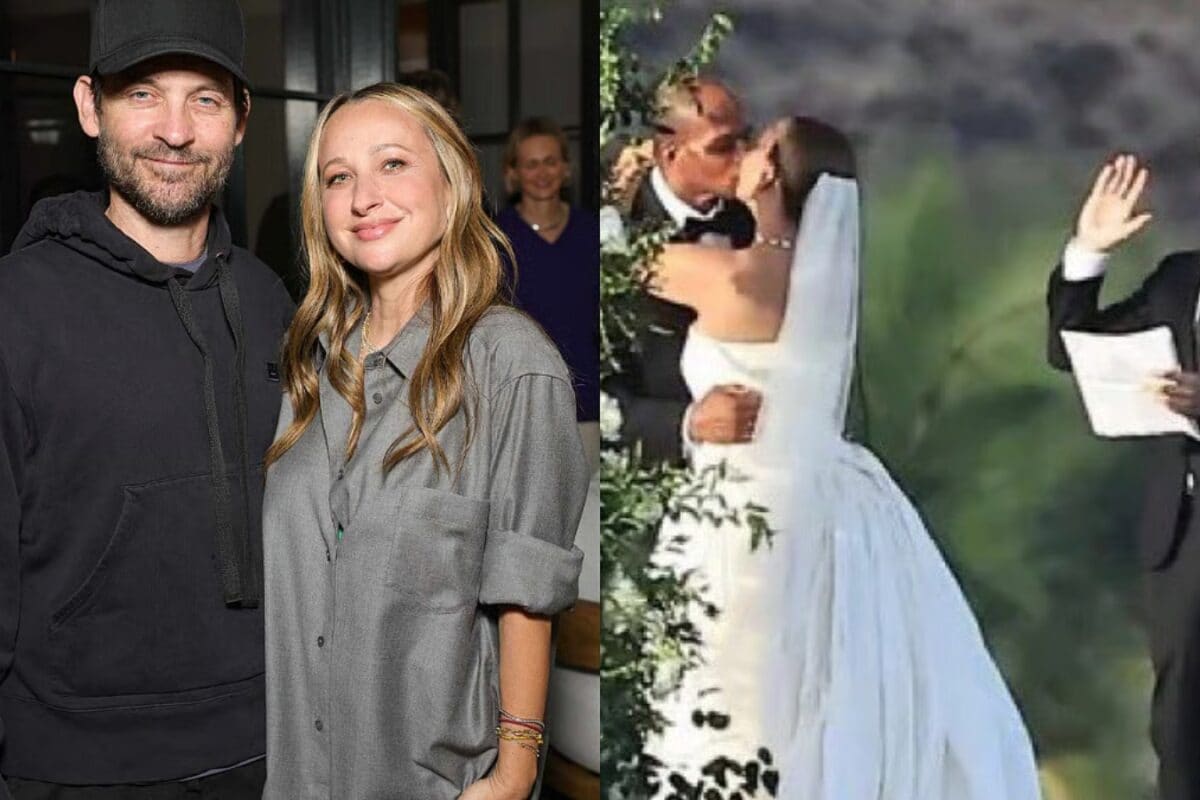 Tobey Maguire Watches Ex-Wife Jennifer Meyer Kiss New Husband After Officiating Her Wedding, Pics Viral