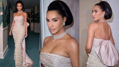 Kim Kardashian Channels Elizabeth Taylor in 1951 Balenciaga Gown at Academy Museum Gala