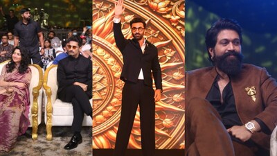 Ranbir Kapoor, Yash, Sai Pallavi, Rakul Preet Singh and the team of Ramayana come together at a pre-release event in Hyderabad ahead of the film’s November 5 release.