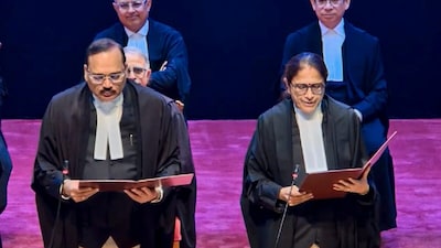 The bench deferred around a dozen petitions after both sides agreed to an adjournment to allow Justice V Mohana (right) to recover. (IMAGE: PTI)
