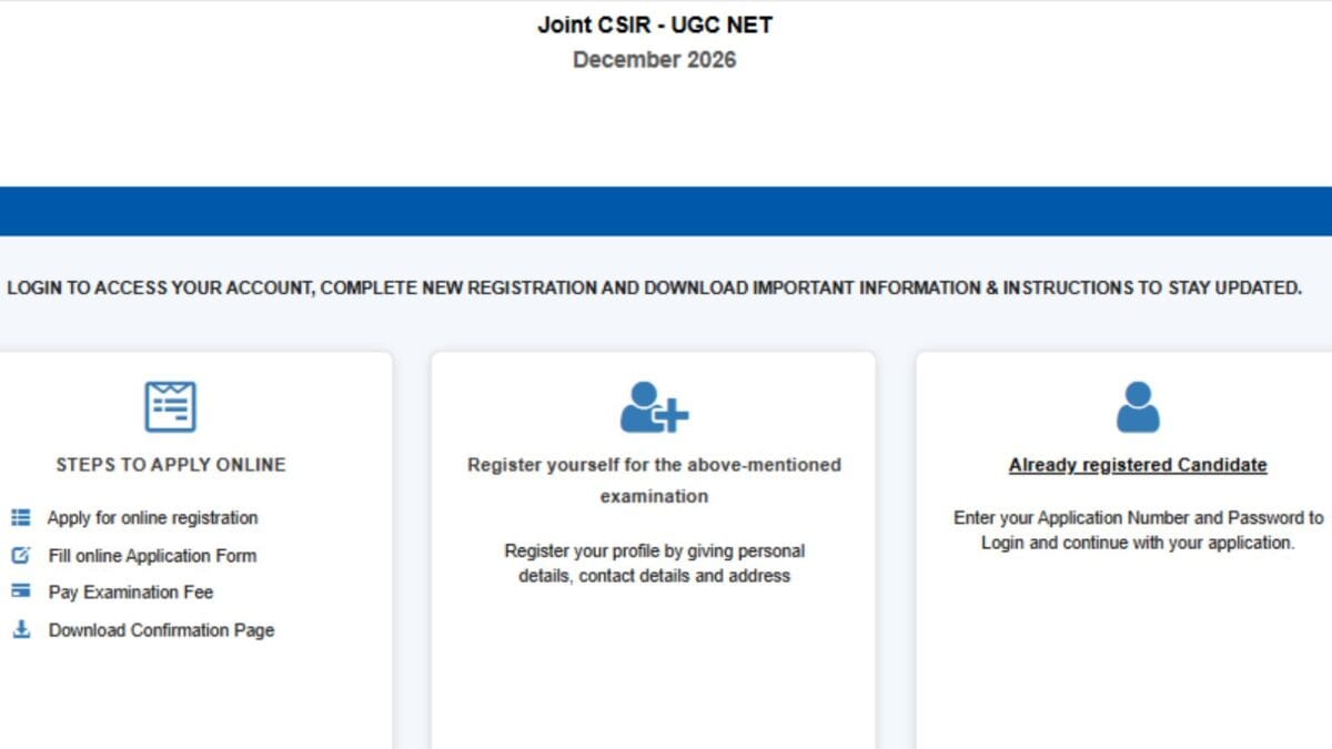 Ugc Net Ac In CSIR UGC NET December 2026: Registration Begins, Check Exam Dates And ...