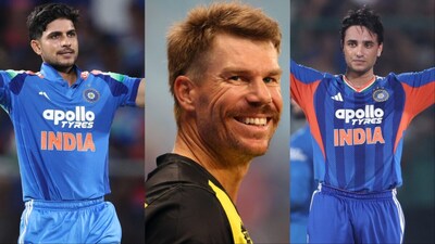 David Warner names Shubman Gill as best ODI batter in the world, Abhishek best in T20Is. (Picture Credit: X/@BCCI)