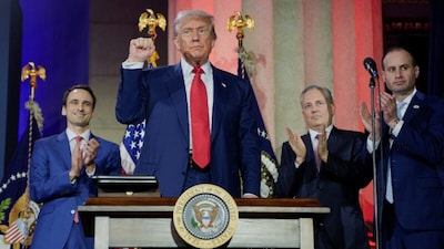 Trump's highest positive net approval ratings are in Wyoming, North Dakota and West Virginia. (Reuters file photos)
