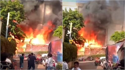 Massive Fire Erupts Outside ‘Pati Patni Aur Panga 2’ And ‘Hustle 5’ Sets In Film City, No Casualties Reported