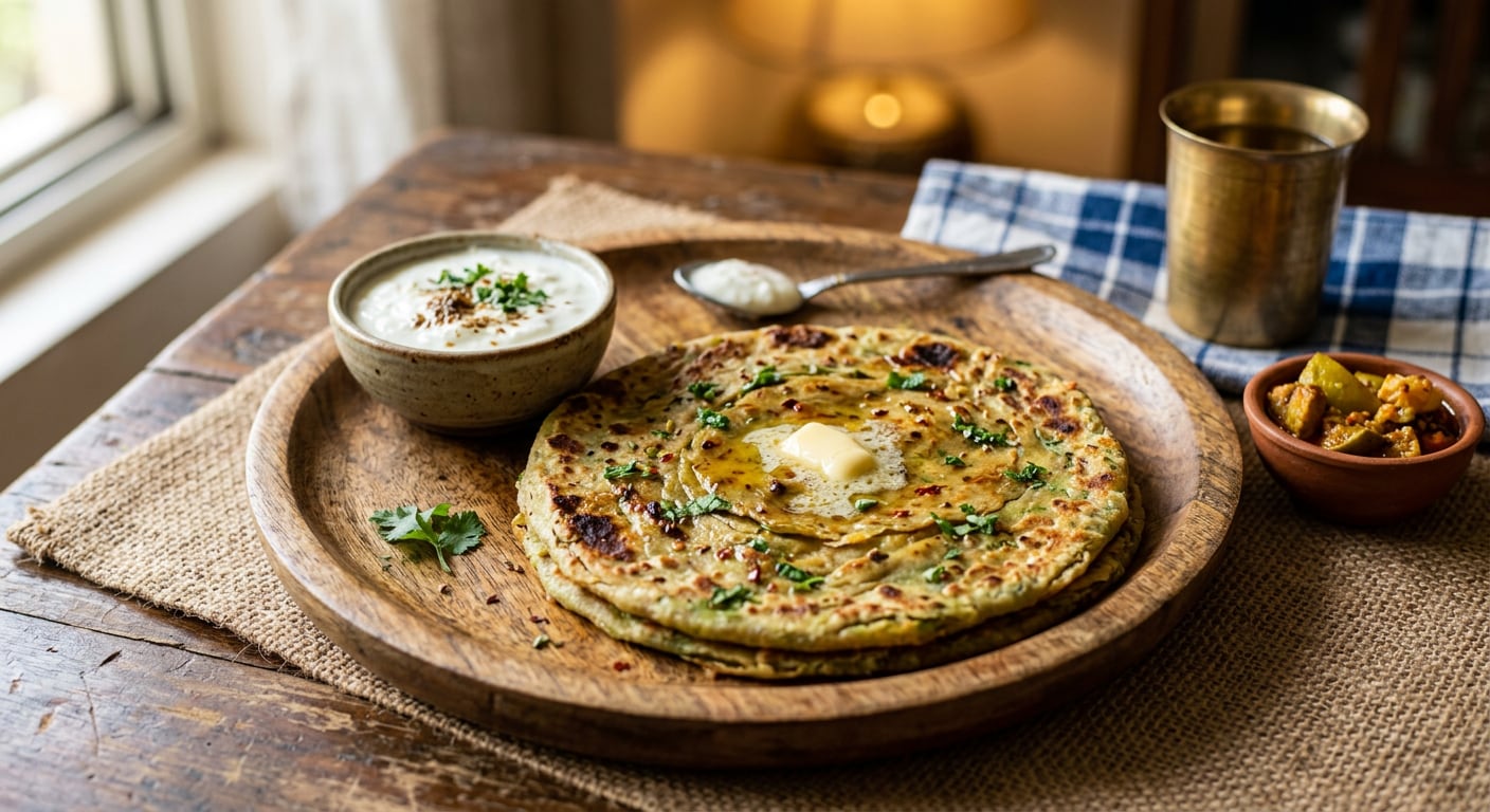 Avocado ParathaGive the everyday paratha a creamy twist by mashing ripe avocado into the dough. Add ajwain, coriander, green chilli and a few spices before rolling it out. The avocado can make the paratha soft while adding a subtle richness without overpowering the familiar flavours. Avocado ParathaGive the everyday paratha a creamy twist by mashing ripe avocado into the dough. Add ajwain, coriander, green chilli and a few spices before rolling it out. The avocado can make the paratha soft while adding a subtle richness without overpowering the familiar flavours.