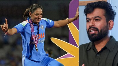 Harmanpreet Kaur and Abhijeet Dipke. (AFP, Reuters)