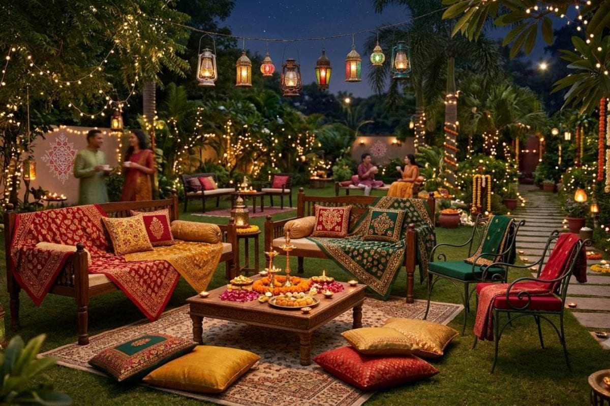 Diyas, Rangoli And Fairy Lights: 8 Decor Ideas For A Garden Diwali Party
