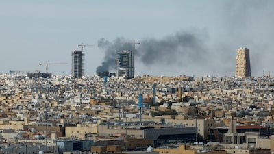 Smoke rises above the city, amid the US-Israeli conflict with Iran, in Riyadh, Saudi Arabia, March 5, 2026. (REUTERS)