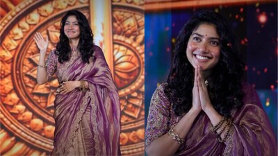 Sai Pallavi’s Ramayana Promotion Look Is Pure Sita-Core in a Purple Tissue Silk Saree!