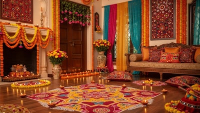 Give your home a festive Navratri makeover with flowers, diyas, warm lights and a few thoughtful decorative touches.