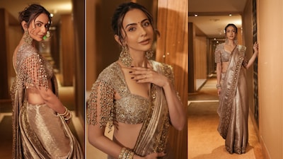 Rakul Preet Singh Serves Antique Gold Glamour at the Ramayana Trailer Launch