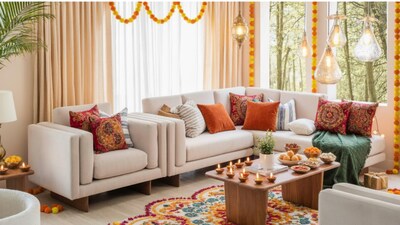 Simple changes to curtains, cushions and lighting can instantly give your home a warm, festive feel for Diwali.