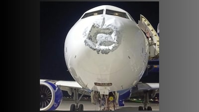 The aircraft is now undergoing a technical inspection, with engineers examining the damage and deciding on further action.