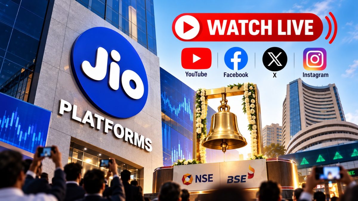 Jio Platforms Listing Ceremony LIVE Streaming: Watch Jio IPO Listing on YouTube, Facebook, X and Instagram