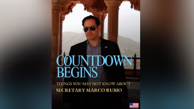 The US Embassy in India teased Secretary of State Marco Rubio’s upcoming visit with a ‘Countdown Begins’ poster, promising to share little-known facts about America’s top diplomat. (IMAGE: X)