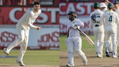 Matt Renshaw removes Temba Bavuma to open his wicket account in Tests. (Picture Credit: AFP)