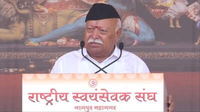 Mohan Bhagwat Addresses RSS Centenary Vijayadashami Utsav in Nagpur (Video screengrab)