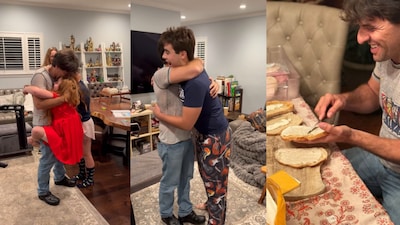 His kids were seen screaming in joy and embracing their father after his big win (Image: Instagram/@stanford)