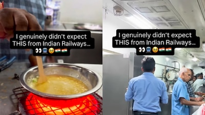 She thanked the pantry staff and Indian Railways for making her journey easier (Image: Instagram/@dakshnmom)