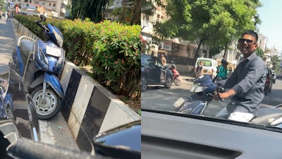 Mumbai Traffic Police responded to her, saying that action has been taken against the scooter rider (Image: X/@monalchirps)