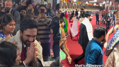 His participation in the Navratri celebrations led people to call him coolest (Image: Instagram/@trishaeatsny)