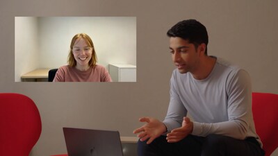 Caption: In one demonstration, Griffin helped a person solve a Rubik’s cube (Image: @Tavus Website)