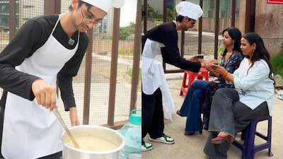 He shared that he made Rs 18,000 by selling 450 cups of coffee till evening (Image: Instagram/@devanshtyagi_)