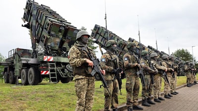The Patriot air defence system, developed by US defence contractor Raytheon, is among the most sophisticated systems available to Ukraine for countering Russian ballistic missile attacks. (AFP)