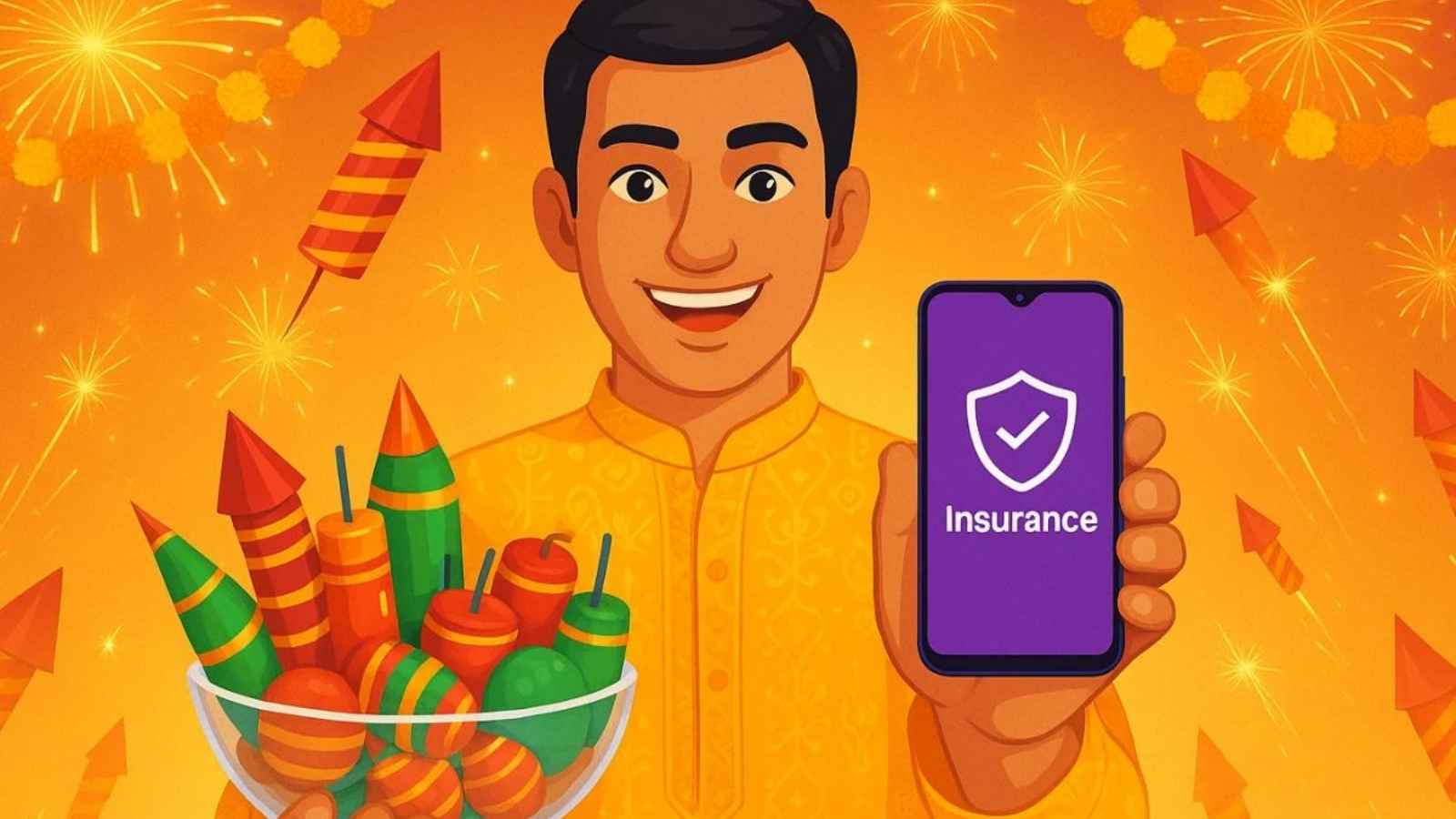 Open the PhonePe app, navigate to the Insurance section, and select Firecracker Insurance. Review available coverage plans, check policyholder terms, enter your required personal details, and complete the instant digital payment to activate coverage immediately.