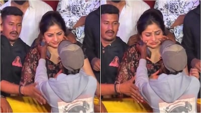 Rachita Ram Taken Aback As Fan Pulls Her Cheeks During Her Birthday Celebration | Video