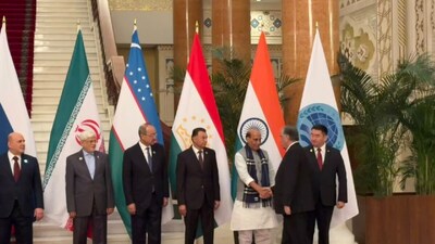 Rajnath Singh said terrorism could not be justified under any circumstances and called for an end to double standards, while backing connectivity initiatives linking Central Asia to wider markets. (IMAGE: ANI) 