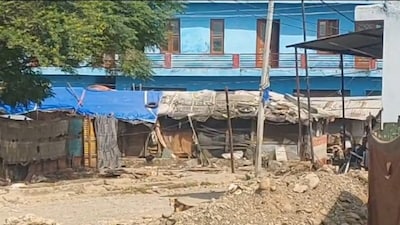 Temporary shelters, huts and makeshift shops used by Rohingya families at several locations in Jammu have been removed. (Image: News18)