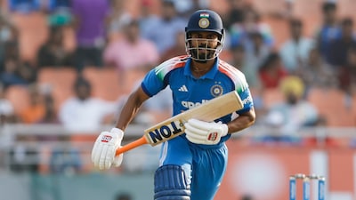 Ruturaj Gaikwad of India play a shots during the 3rd ODI match between India and West Indies at the PCA International Cricket Stadium, Ground A, New Chandigarh, India on October 3, 2026.Photo: Surjeet Yadav / CREIMAS for BCCI