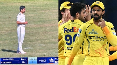 Ruturaj Gaikwad's post for Mukesh Choudhary after his 5-wicket haul in Irani Cup goes viral. (Picture Credit: AFP)