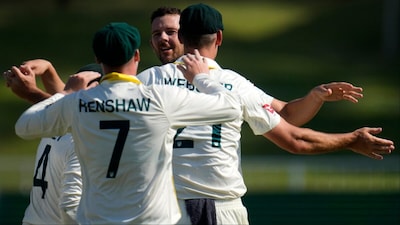 Josh Hazlewood celebrates after taking a wicket. (Picture Credit: AP)