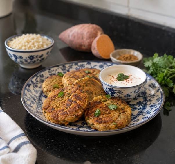 Samak And Sweet Potato Tikki