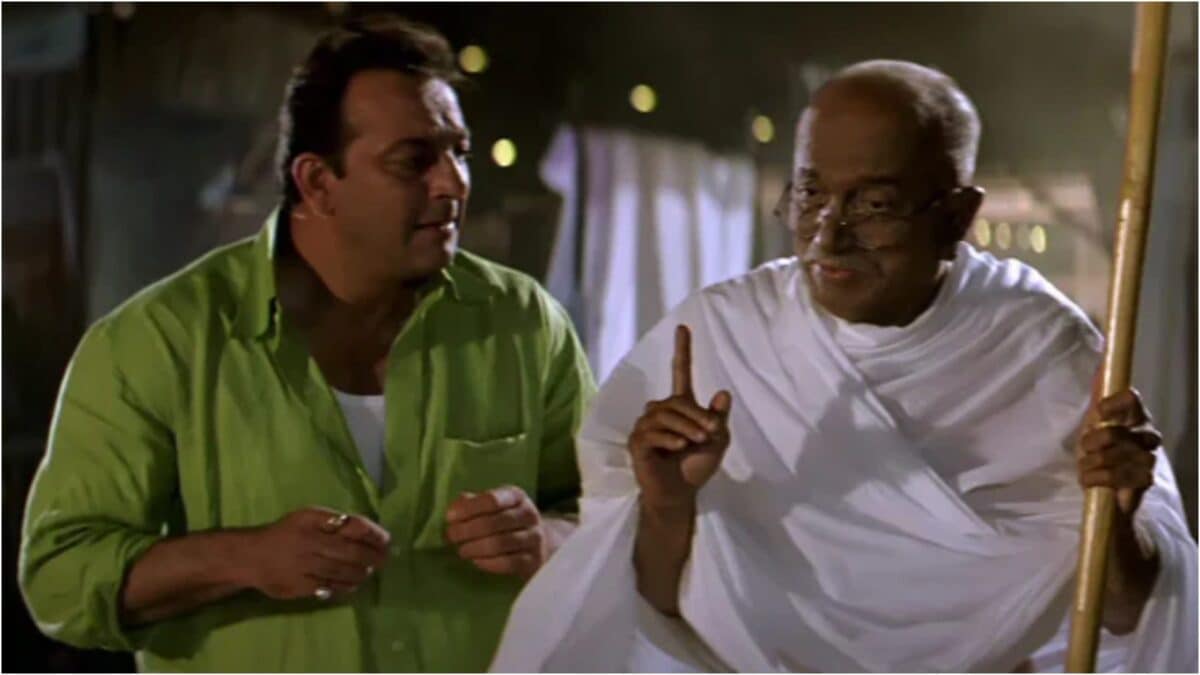 Sanjay Dutt Remembers Gandhi Through Munna Bhai Film Scene