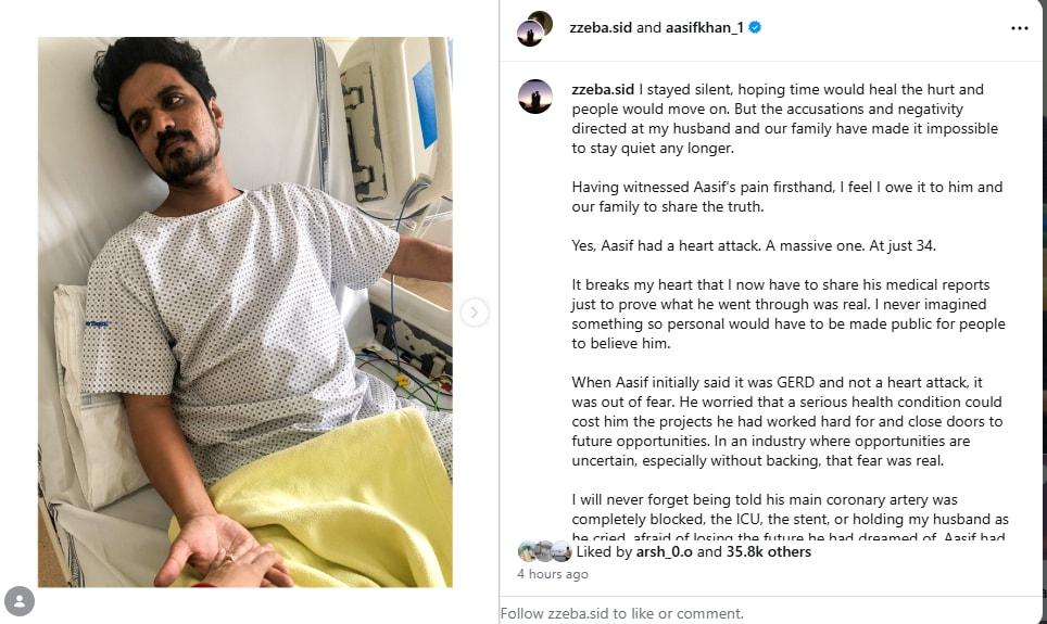 Aasif Khan’s Wife Zeba Shares Medical Documents Amid Growing ...